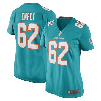 womens nike james empey aqua miami dolphins game player jers